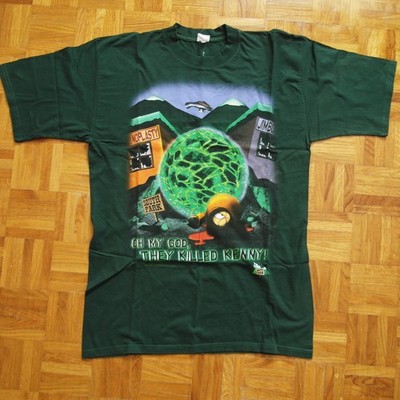 VINTAGE 1998 South Park T-Shirt ''They Killed Kenny'' Jt's ESSENTIAL - L Near Mint