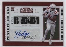 2019 Contenders Draft Picks College Playoff Ticket /18 Damarkus Lodge Auto 1m1f
