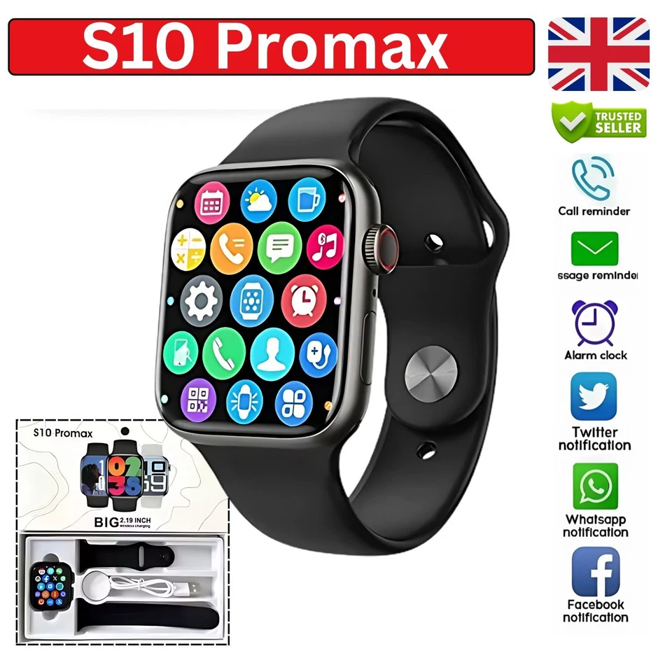 CILLSO Smart Watch for Men Women Answer/Make Calls , S10 Promax Free P&P