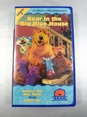 Bear in the Big Blue House Volume 3 Dancin' the Day Away Listen Up VHS Clamshell