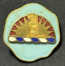 Original WWII Era Screw Back 41st Infantry Brigade DI Pin Meyer