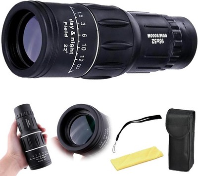 16x52 Monokular Fernrohr, Dual Focus, BAK4 Prism, 18mm