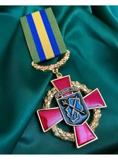 Medal "Cossack Cross 1st class" 50*53*1.5 mm. With document.