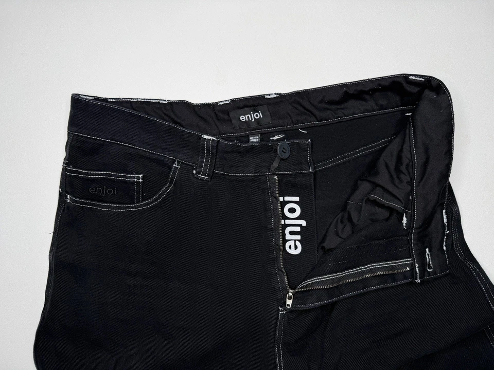 Pantalones holgados vintage Enjoi Skateboarding Fader negros | 34 x 29* Foto 4 de 4