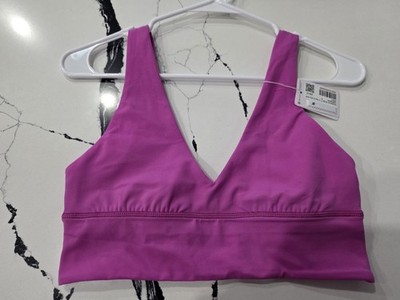 NWT! Lululemon Align V Neck Bra Light Support A/B Size 8 PPKT Pow Pink Tone RARE