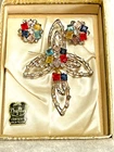 Vintage Art Deco Rhinestone Phyllis Jewelry Set 12kt Gold Fill Presentation Box