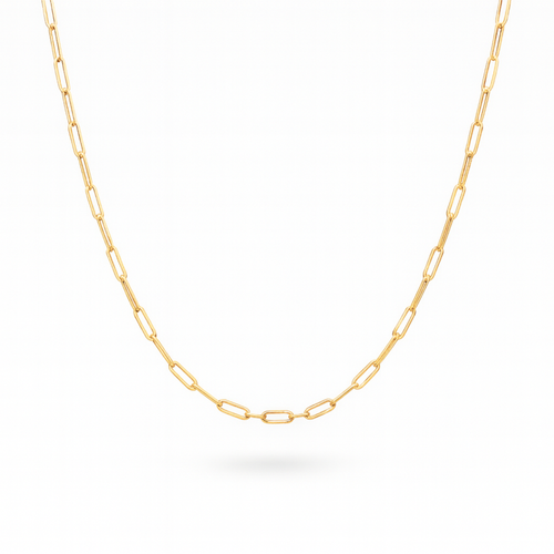 14k SOLID Gold Chain 1.5mm 2mm 3.5mm Necklace Paper Clip 14" 16" 18" 20" 22" 24" - Afbeelding 2 van 39