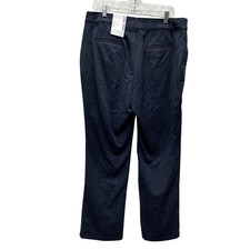 Nine West Dress Pants Womens 16 Navy Barely Bootcut Mid Rise Stretch 36x32