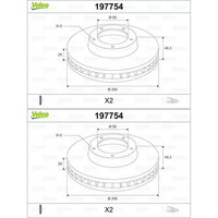 2X Valeo Bremsscheiben 255Mm BelÜFtet Vorne Passend FüR Lexus Ct Toyota Prius |