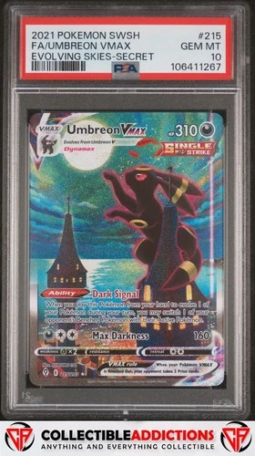 2021 Pokemon Sword & Shield Evolving Skies #215 Umbreon Vmax PSA 10