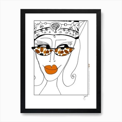 Queenly Art - Königin von Essaouira Q6 gerahmtes Wandbild Poster Leinwanddruck Bild
