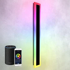 LED 48" Long Wall Mount Light Fixture, Outdoor & Indoor Linear Sconce | RGBW, Sm