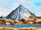 Handmade Errigal Mountain Ireland Contemporary Landscape Painting 16x12 Signed