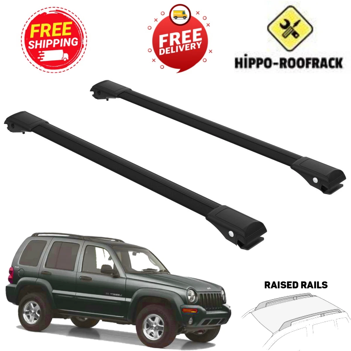 2007 jeep liberty roof rack cross bars sales