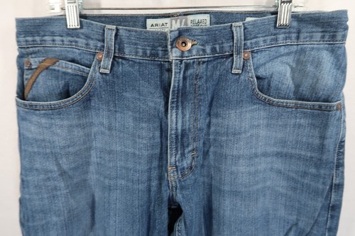 Ariat Jeans Men’s 34x34 M4 Legacy Relaxed Bootcut Blue Denim Western Ranch Redeo - Picture 5 of 10