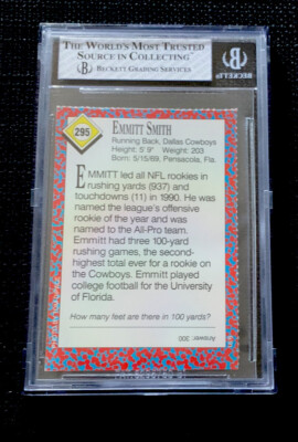 NFL COWBOYS EMMITT SMITH ルーキーカード EMMITT SMITH ROOKIE BGS 8 DALLAS Cowboys #295 NFL Sports