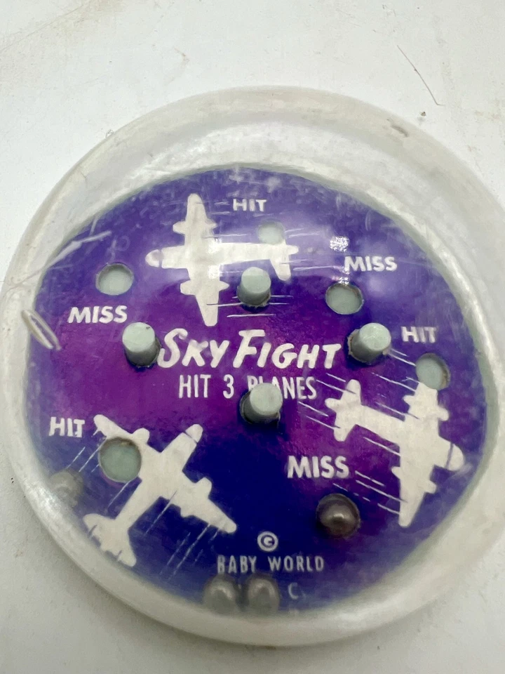 Vintage SKY FIGHT Handheld Metal Ball Small Toy Plane Game by Baby World N.Y.C. - Image 2 of 4