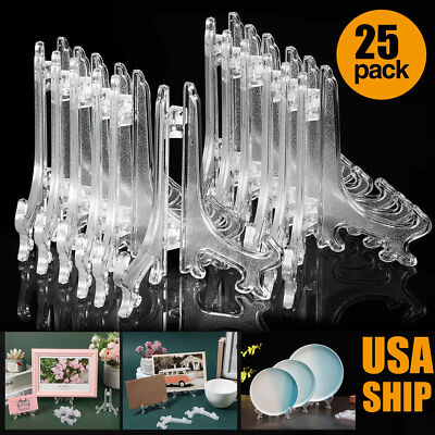 25PC Easel Display Stand Plate Foldable Bracket Picture Photo Frame Card Holder