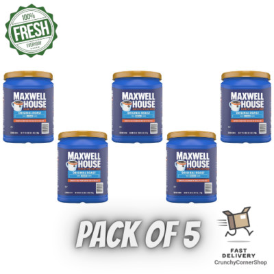 5 Pack Maxwell House Original Roast Medium Ground Coffee, 43.1 oz.