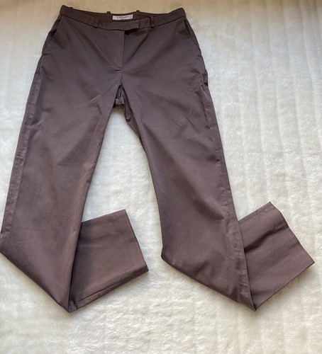 L K Bennett Hose Taille 33” Bein 31” Größe 14 Chino Smart Freizeit braun gerade