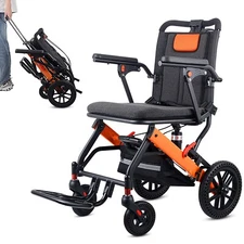 Lightweight Wheelchair Transport Wheelchair Foldable Airplane Travel FDA