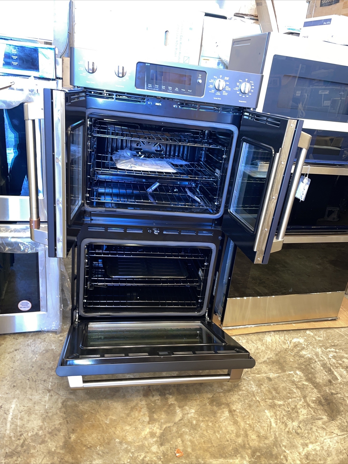 GE Café CTD90FP3M2D1 30" Stainless French Door Double Wall Oven NOB
