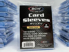 BCW Penny Card Sleeves 1 Pack of 100 for Thick Sized Cards