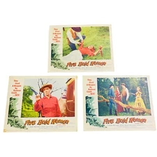 Set of 3 Five Bold Women 1959 Original Lobby Card Movie Poster Jeff Morrow VTG