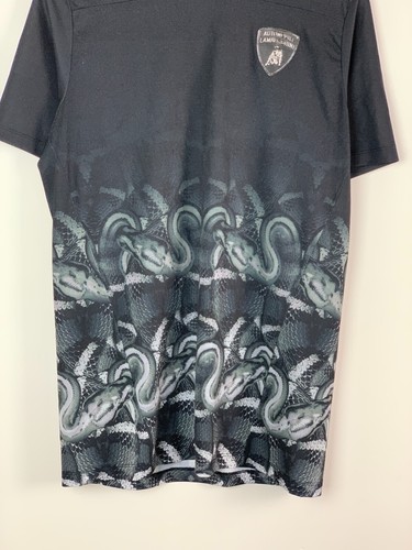 MARCELO BURLON x LAMBORGHINI Men's T-Shirt Size M Black Snake Print Logo Accent - Picture 5 of 13