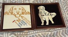 Ceramic Picture Or Tile 6.75&rdquo; X 6.75 Picture &ldquo;DOG/GOLDEN&rdquo; NEW KTP0215/KTO0214