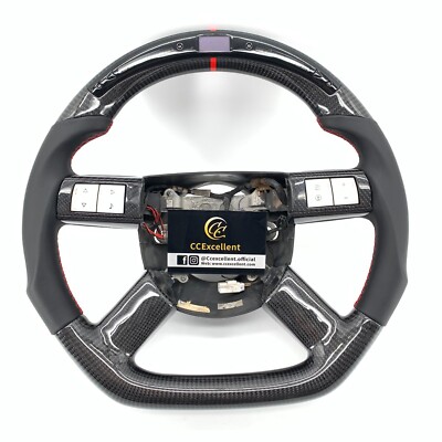 LED Carbon Fiber Steering Wheel Fit For Chrysler 300 Dodge Charger 2005-2010
