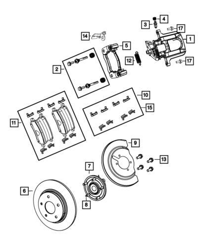 Kit de pastillas de freno traseras para Dodge Grand Caravan 2012-2016 (N/P 2AMV4239AC)