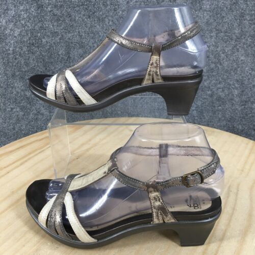 Abeo Sandalen Damen 7 Bio System Freizeit Riemchen Slingback grau Kunstleder