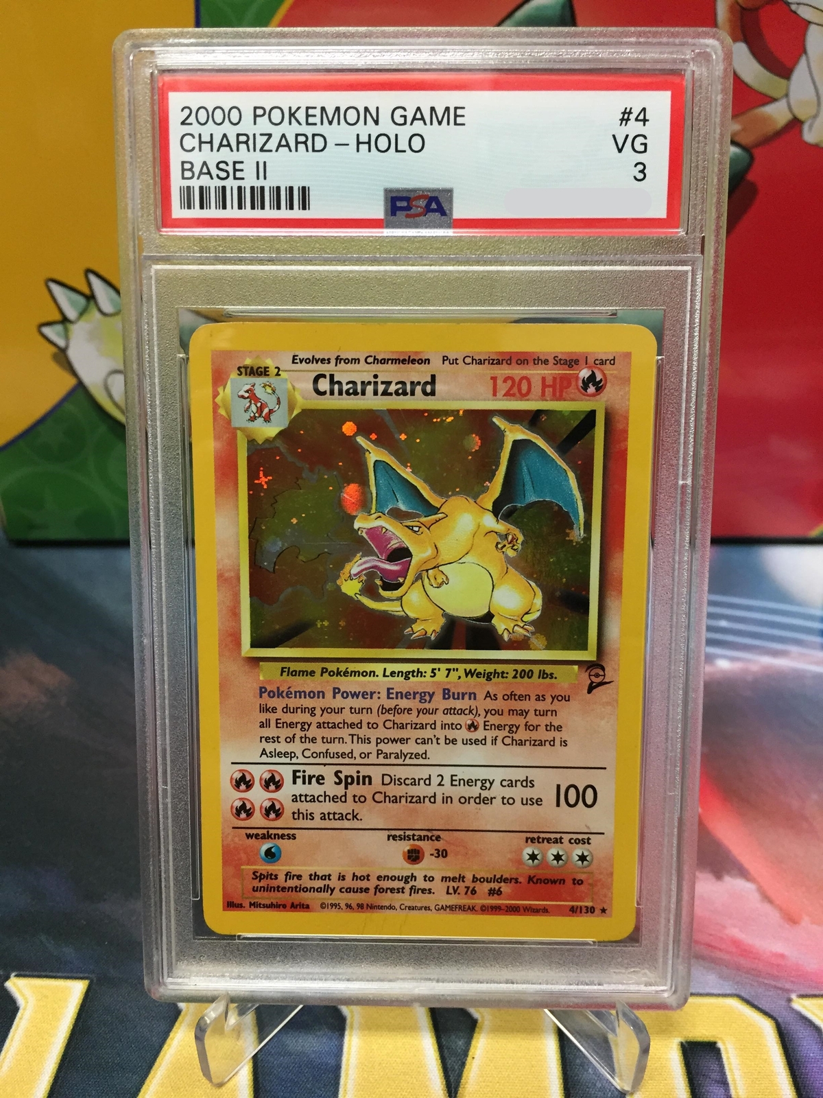 Charizard - Holo - Base Set 2 - PSA 3 VG Graded Pokemon Cards | eBay