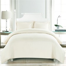 Plain Dyed Duvet Cover Set With Pillowcases Non-Iron Easycare Bedding All Sizes