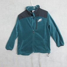 Philadelphia Eagles Sweatshirt Kids Large Green Fleece Logo