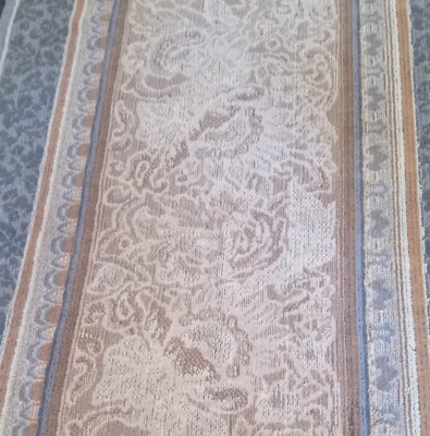 Vtg FENDI Bed & Bath Brown & Blue Floral Pattern 27''X50'' luxury Bath Towel USA