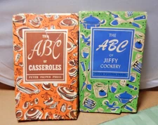 ABC of Jiffy Cookery (1961) & Casseroles (1954) HCDJ Books Peter Pauper Press