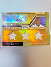 2008 TOPPS TRIPLE THREADS ADAM JONES AUTO G/U BAT RC