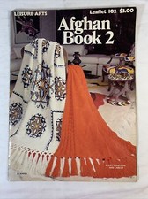 Leisure Arts - 102 Afghan Book 2 Knit and Crochet Design Pattern Projects 1977