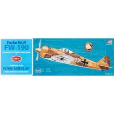 FOCKE-WULF FW-190 WWII German Fighter Rubber Balsa Wood Plane GUILLOWS model 502