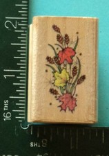 Hero Arts AUTUMN BORDER Rubber Stamp Oak Leaves Pinecones Fall