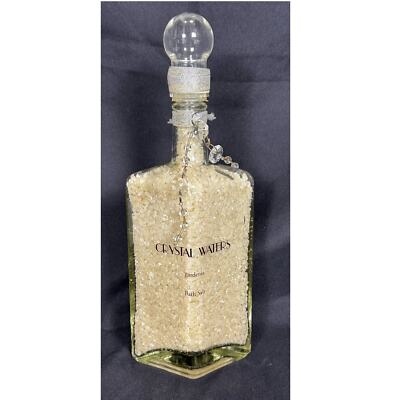 Crystal Waters Gardenia Vegan Bath Salt in 16-ounce Decorative Gift Decanter
