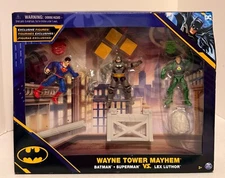 DC Comics Batman Wayne Tower Mayhem Set Armored Batman Lex Luther Superman NEW