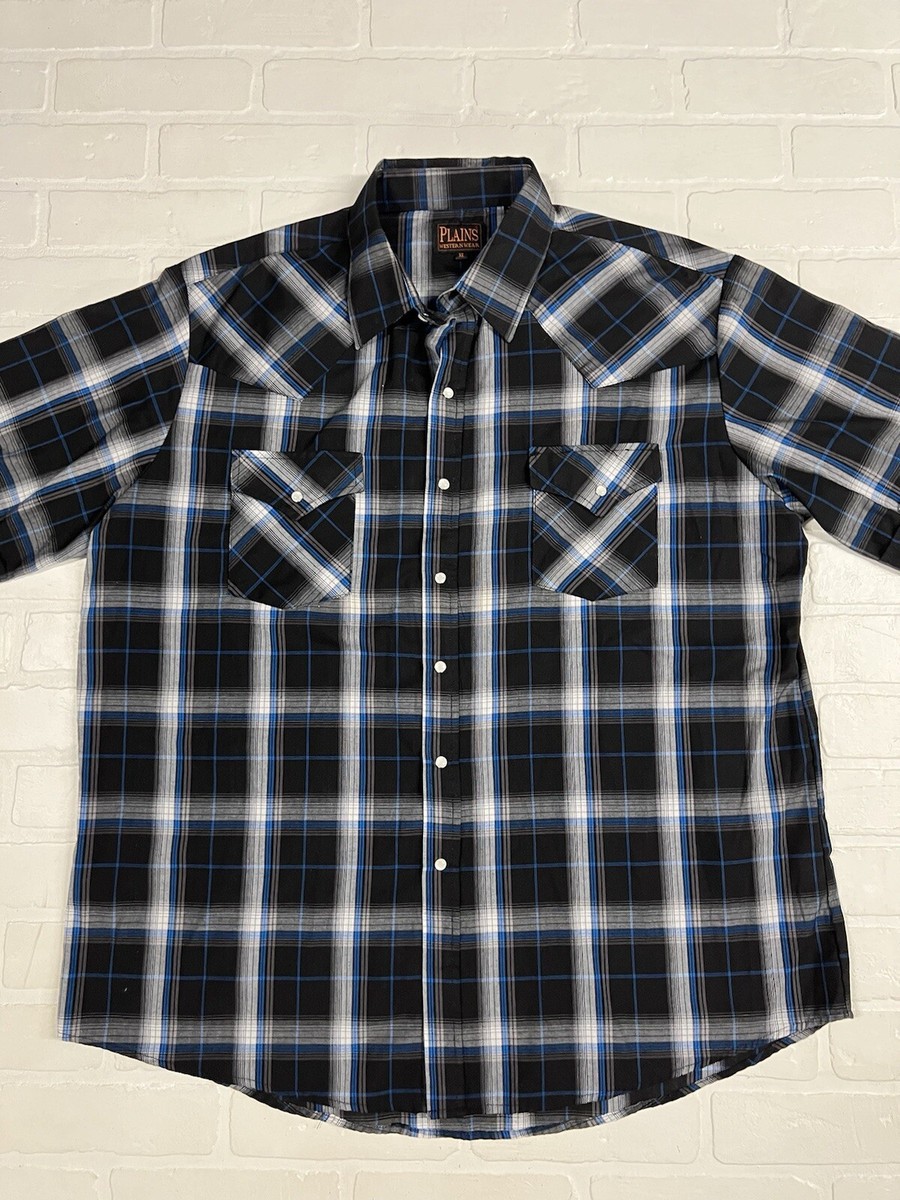Dress Shirts Plains Western Wear Walmart Plains Western Wear Pearl Snap Shirt Men's XL Black/Blue/ Dress Shirts Plains Western Wear Walmart Plains Western Wear Pearl Snap Shirt Men's XL Black/Blue/