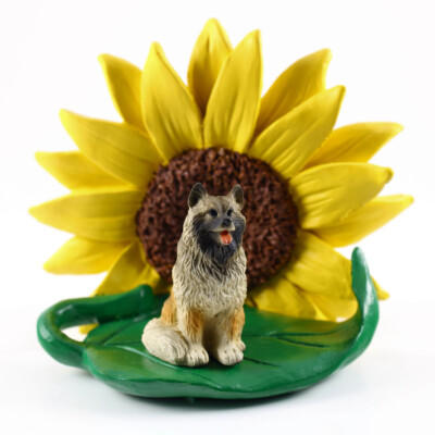 Keeshond Sunflower Figurine