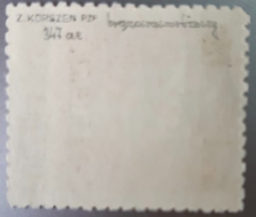 Stamps, Poland: Fi 347ae, brownish rose. - Picture 2 of 2