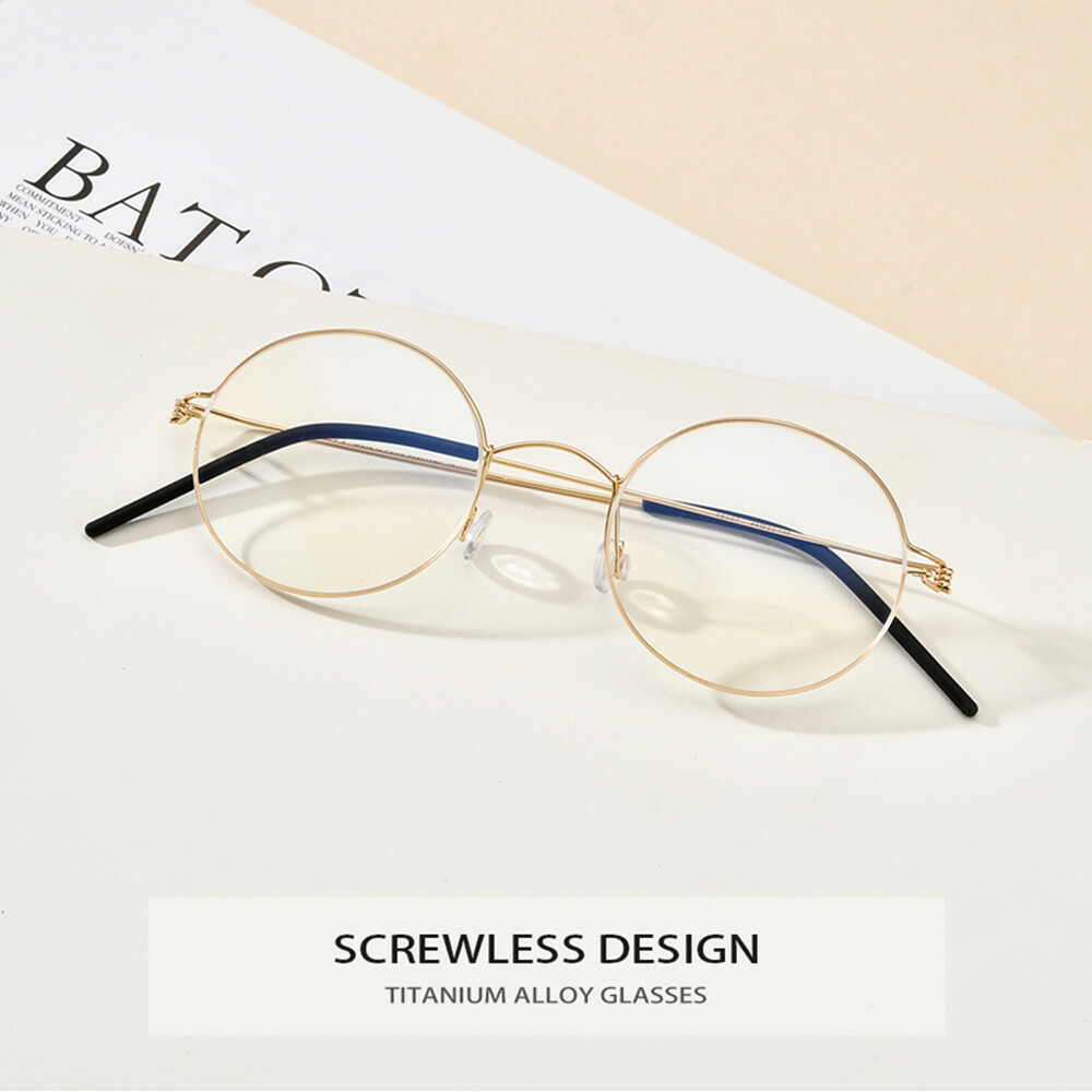 Retro Round Eyewear Full Rim Eyeglasses Frame Light Women Mens Vintage