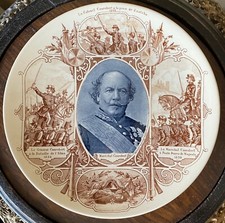 Le Maréchal Canrobert - Assiette Commémorative U & C Sarreguemines - Fin XIXe