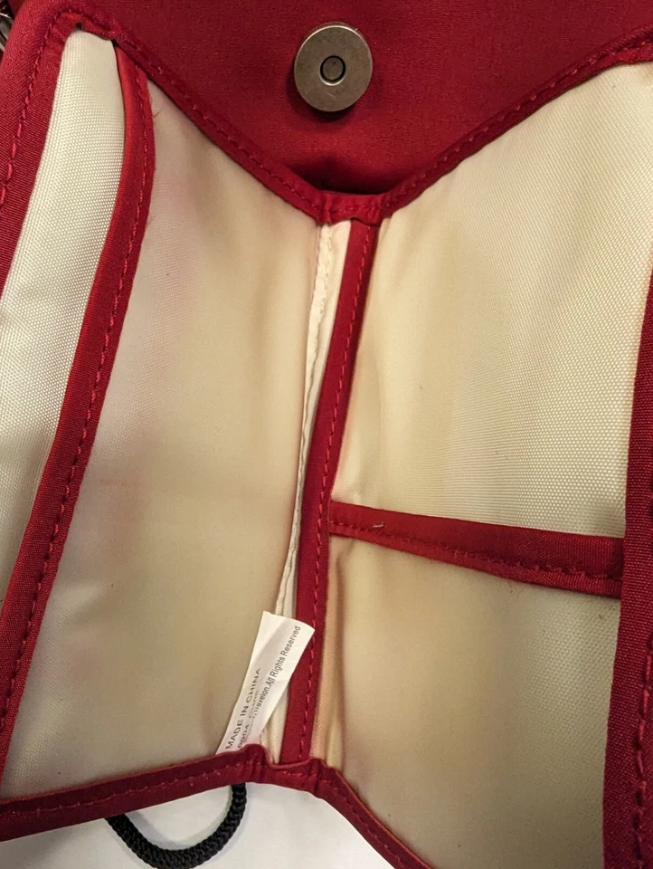 Travelon Unisex Red Sling Travel Organizer Crossbody Bag W/ Passport Holder - Image 4 of 4